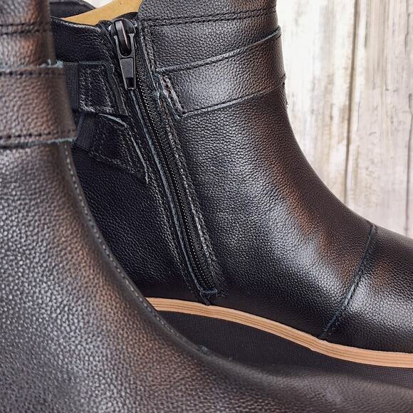 Clarks Women’s Zylah Faye Ankle Boots – Comfort Flatform Leather - Size 6 M - Picture 9 of 10